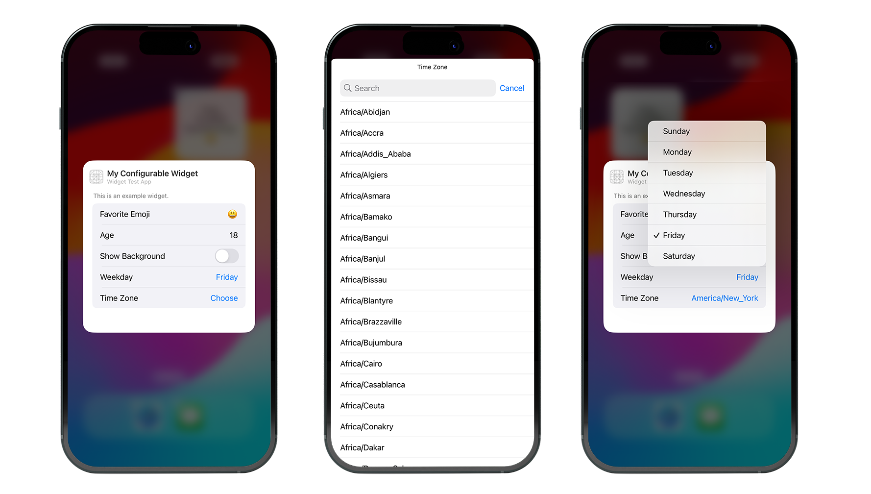 Anatomy of a configurable widget